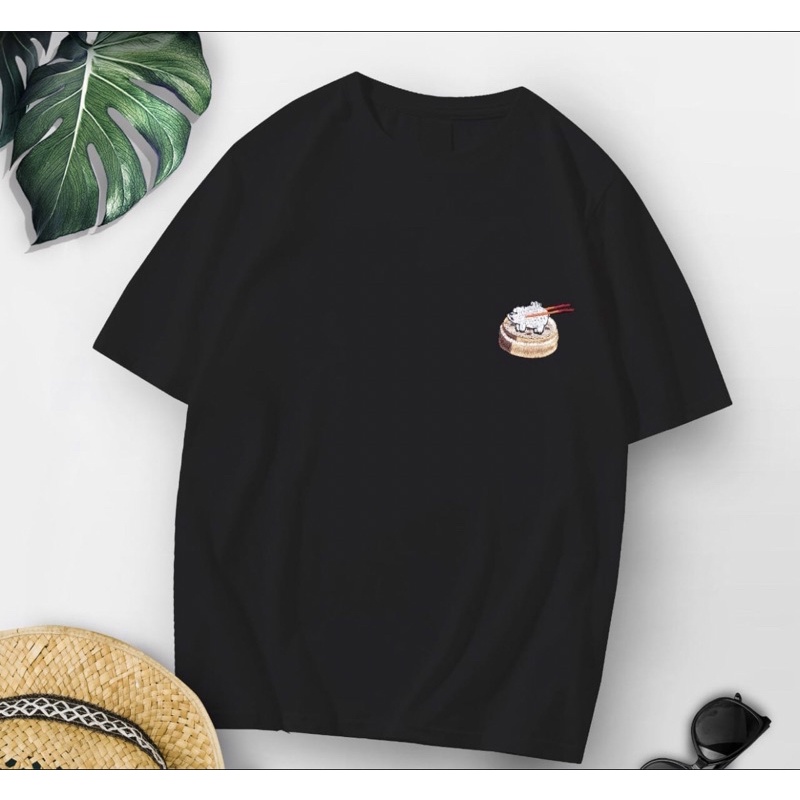 Baju kaos oversize xl tee tshirt cewe wanita dewasa remaja abg motif terbaru-dimsum bear