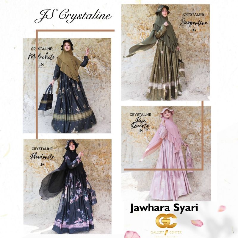 CRYSTALINE SERIES Original By Jawhara Syari. Rhodonite Malachite Rose Quartz Serpentine. Gamis set p