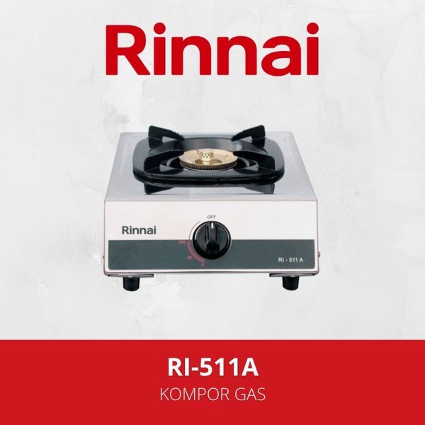 Rinnai RI-511A Kompor Gas 1 Tungku Stainless