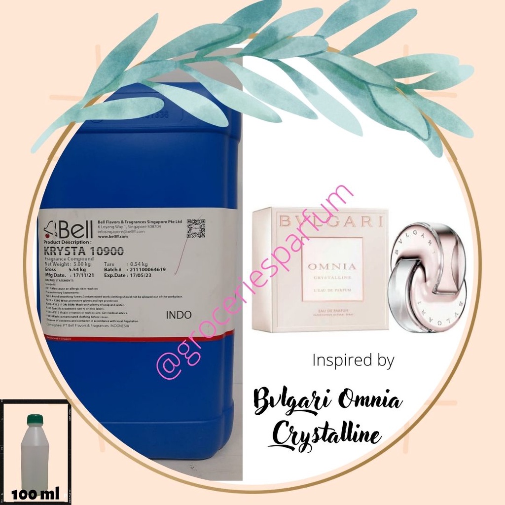 BULGARI OMNIA KRYSTAL BELL MURNI TANPA CAMPURAN 100ML PARFUM WANITA