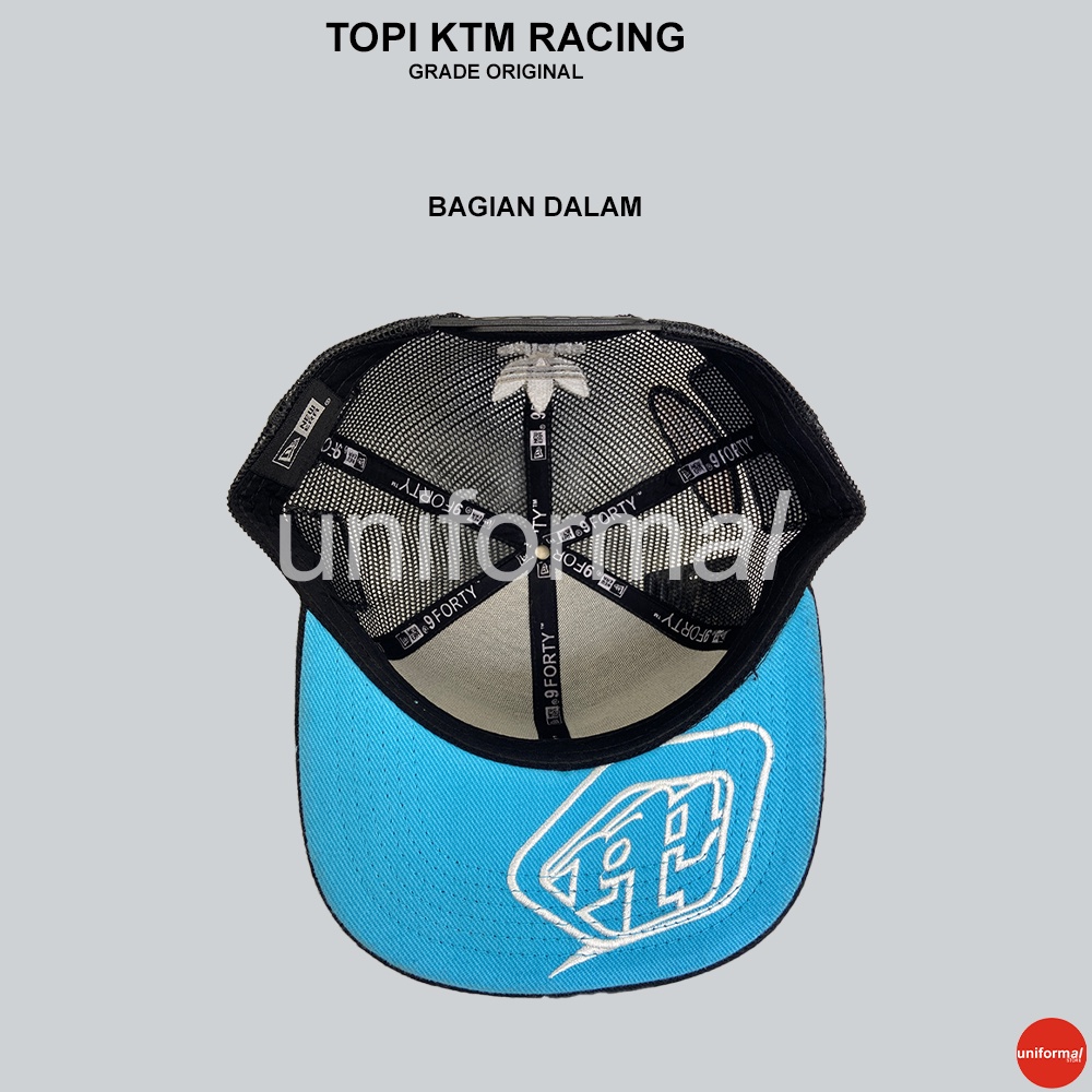 Topi Snapback KTM Trucker Motocross Grade ORIGINAL, Topi Hip Hop Podium Jaring Trail Racing Motor Cross Cap GoPro Troy Lee Designs Abu Hitam, Pria Dewasa Ori Distro Murah Premium Import 100% Anak Laki Laki Wanita Unisex Bordir Polos