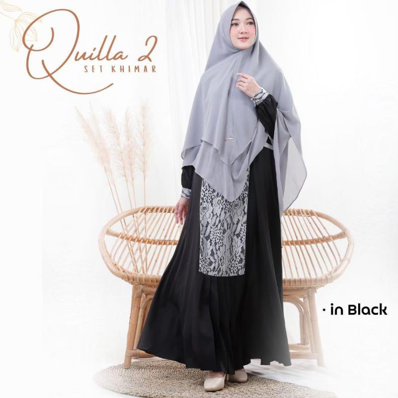 Gamis set khimar Quilla set original Gerai Mika