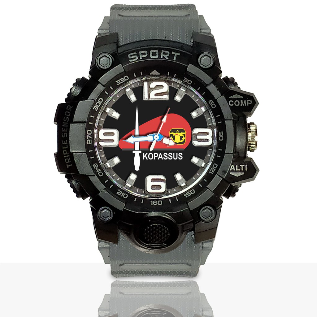 Jam Tangan Custom KOPASSUS motif 1 Ruber- Water Resistant