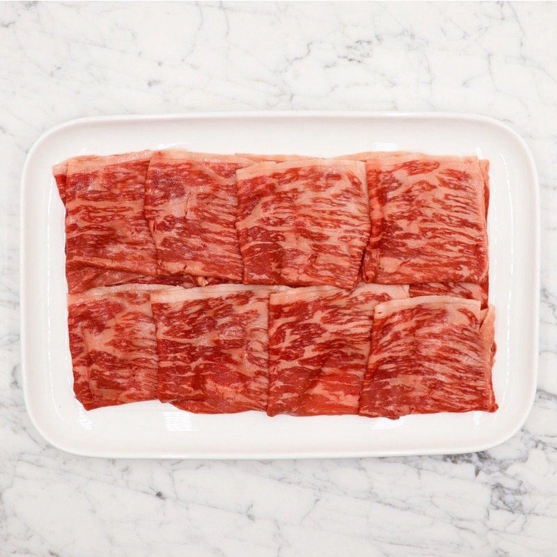 

Daging Sapi Wagyu Prime Slice US Marbling 250gr
