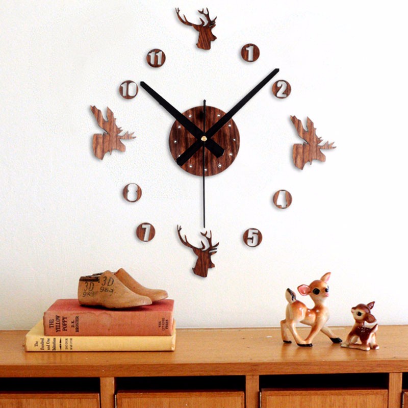 Jam Dinding DIY Giant Wall Clock Quartz Creative Design 30-60cm - DIY-04