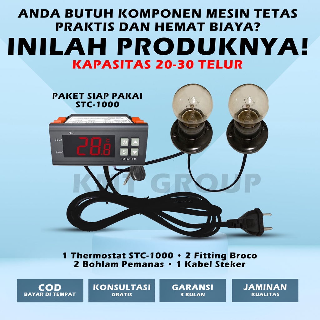 Paket Siap Pakai 2P STC Thermostat Termostat Pemanas Mesin Tetas Telur