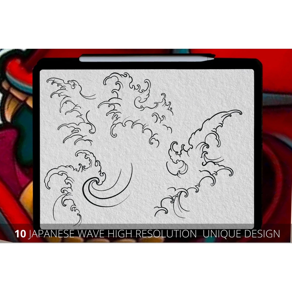 Procreate Brush - Tattoo Mask Stencil Brushes Stamp Vol. 1