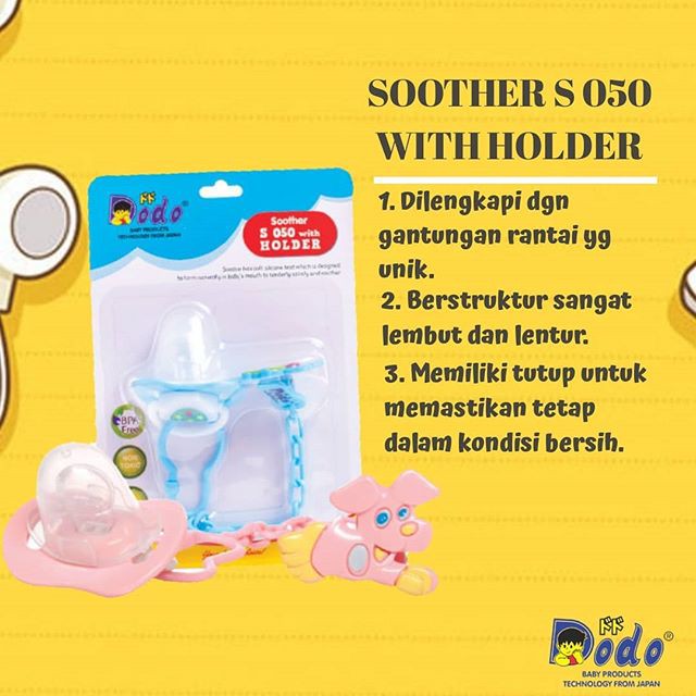 Dodo Empeng Empong Dot Bayi Silikon Gepeng Silicone Soother Teether Pacifier SO50