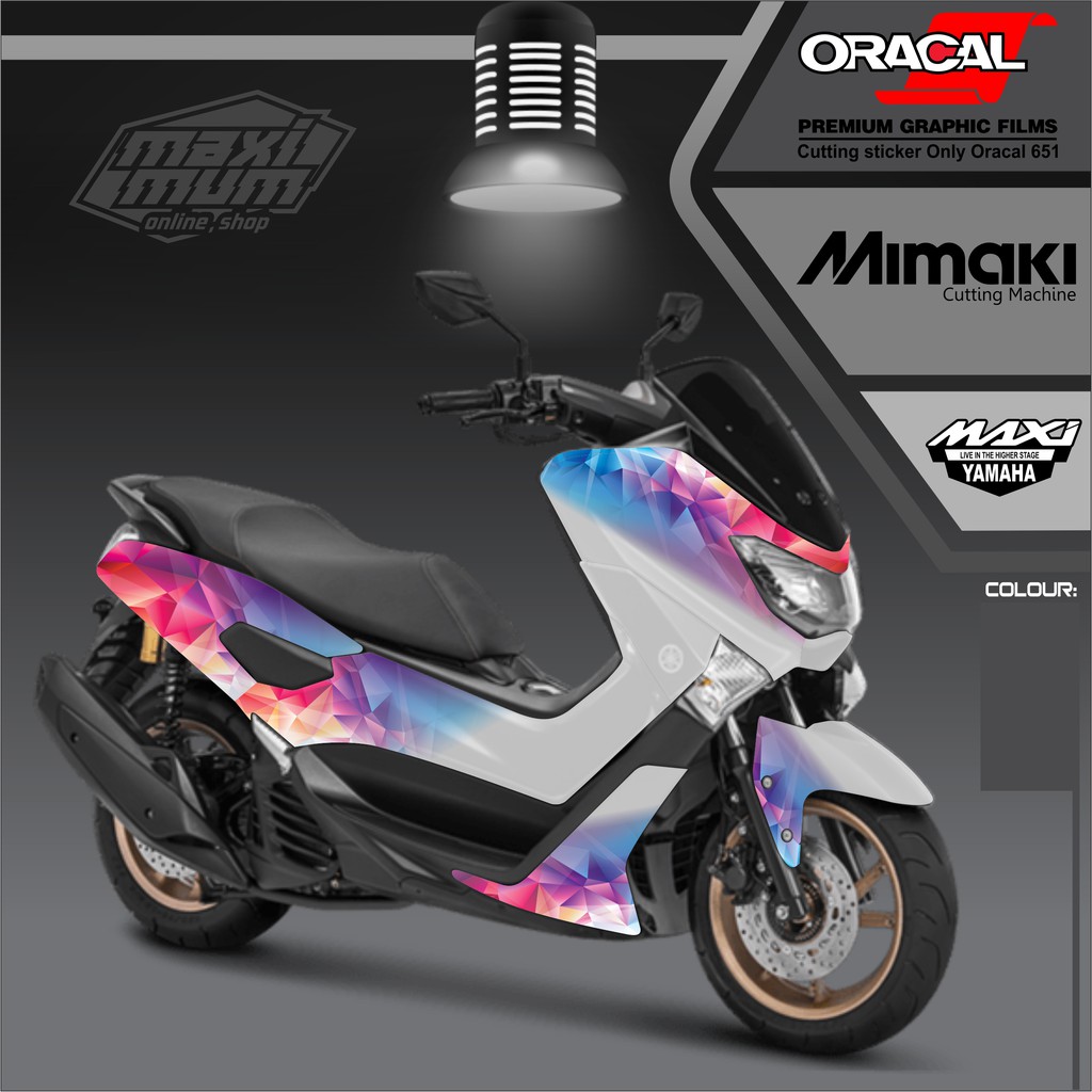 DECAL YAMAHA NMAX FULL BODY SILVER