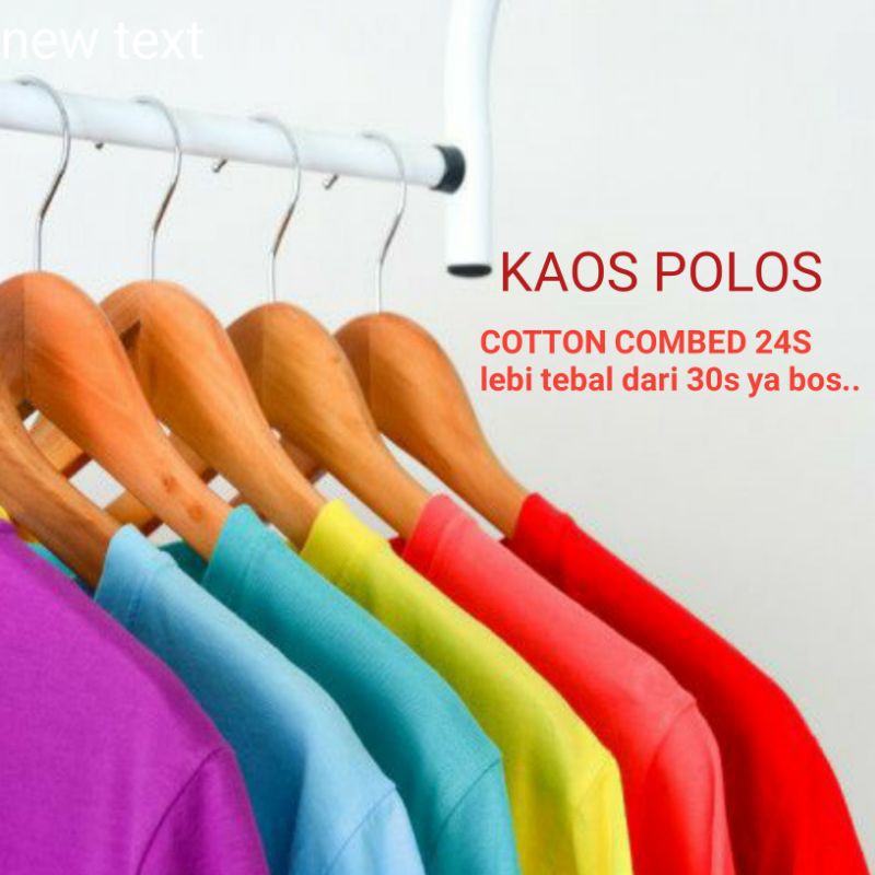 KAOS PRIA POLOS COTTON COMBED 24s
