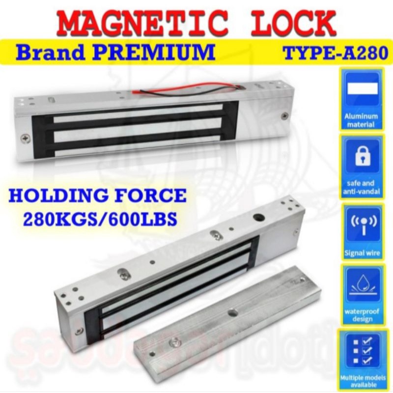 Magnetic Lock 280 KG / 600LBS + Brecket ZL