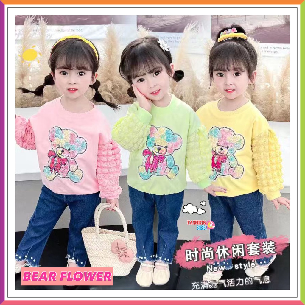 SETELAN BAYI PEREMPUAN IMPORT CELANA JEANS ❤ FashionBabies ❤