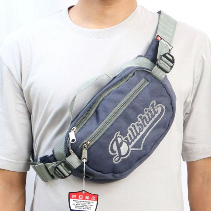 Tas Waist Bag Tas Selempang Pria Wanita Original Lokal Brand Bullshirt