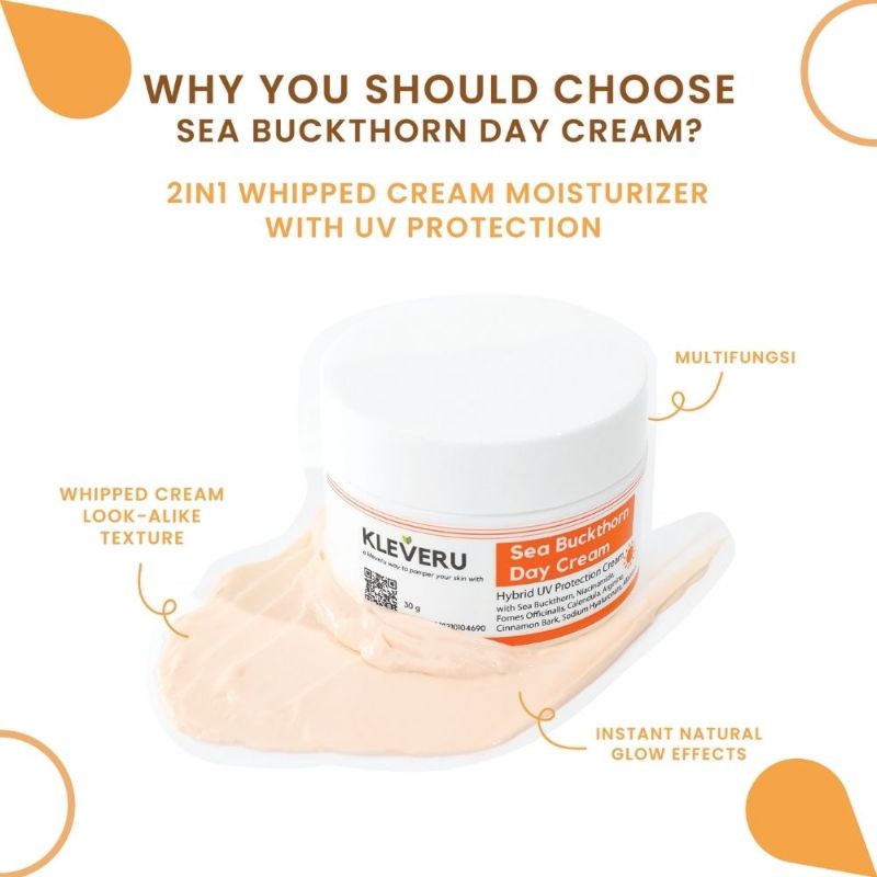 KLEVERU Day and Night Sea Buckthorn Moisturizer - Day and Night Cream