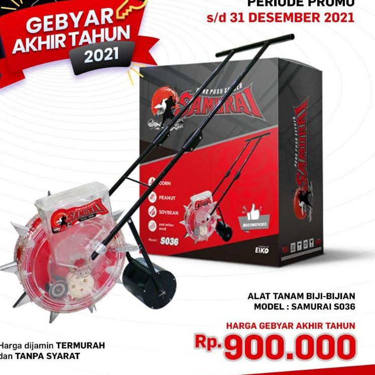 JIR Samurai Alat Tanam Jagung Kacang Padi Biji Bijian Dorong Benih Corn Seeder 8 10 12 Mata ♪ 95