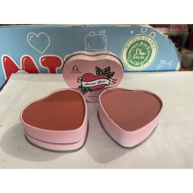 madame gie precious heart blush on -- madame gie blush on kemasan kaleng