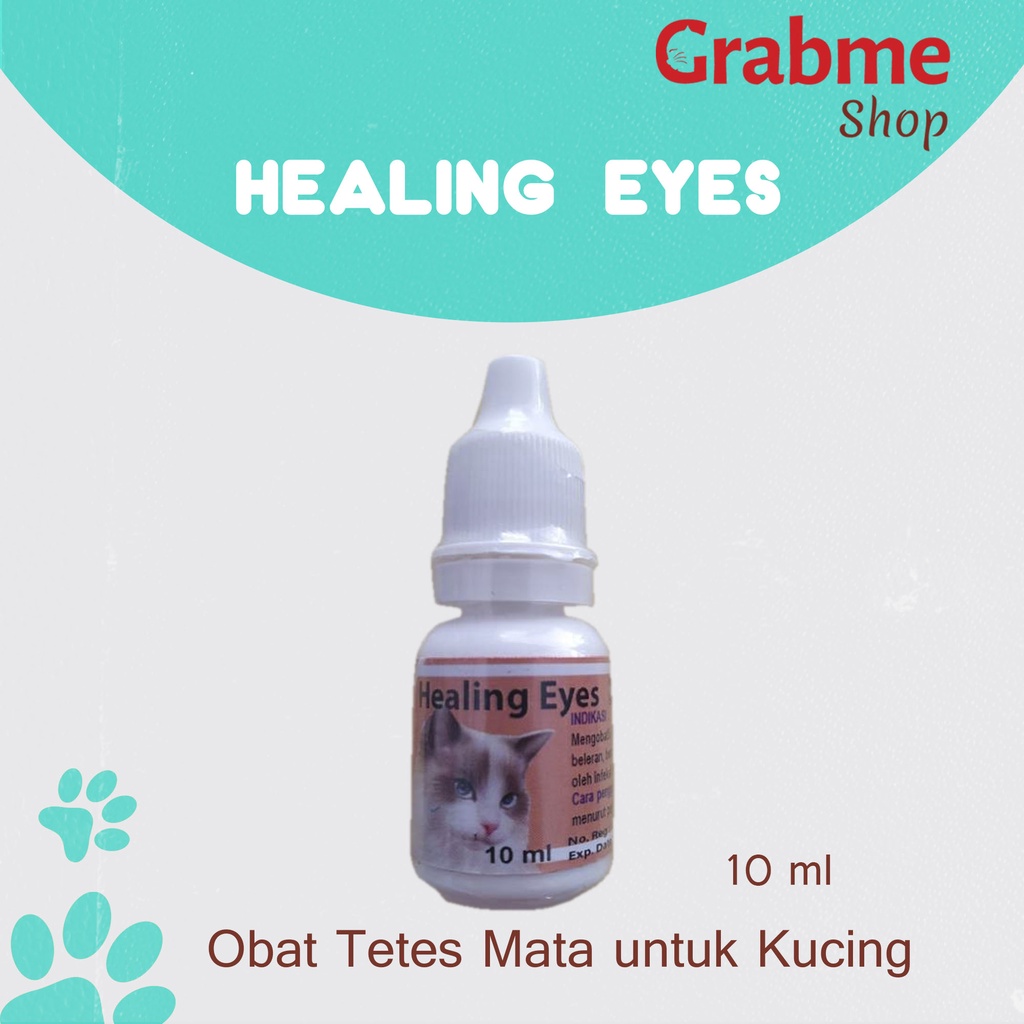 Obat Mata / Tetes Mata untuk kucing HEALING EYES drop 10 ml