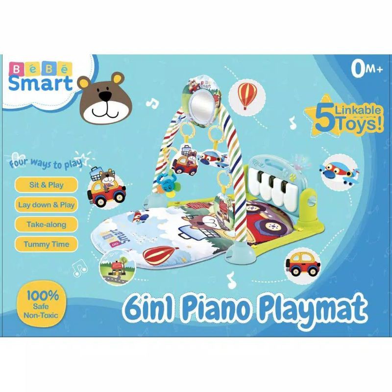 Bebe Smart 6 in 1 Piano Playmat Playgym Bukan Basic Piano Playgym