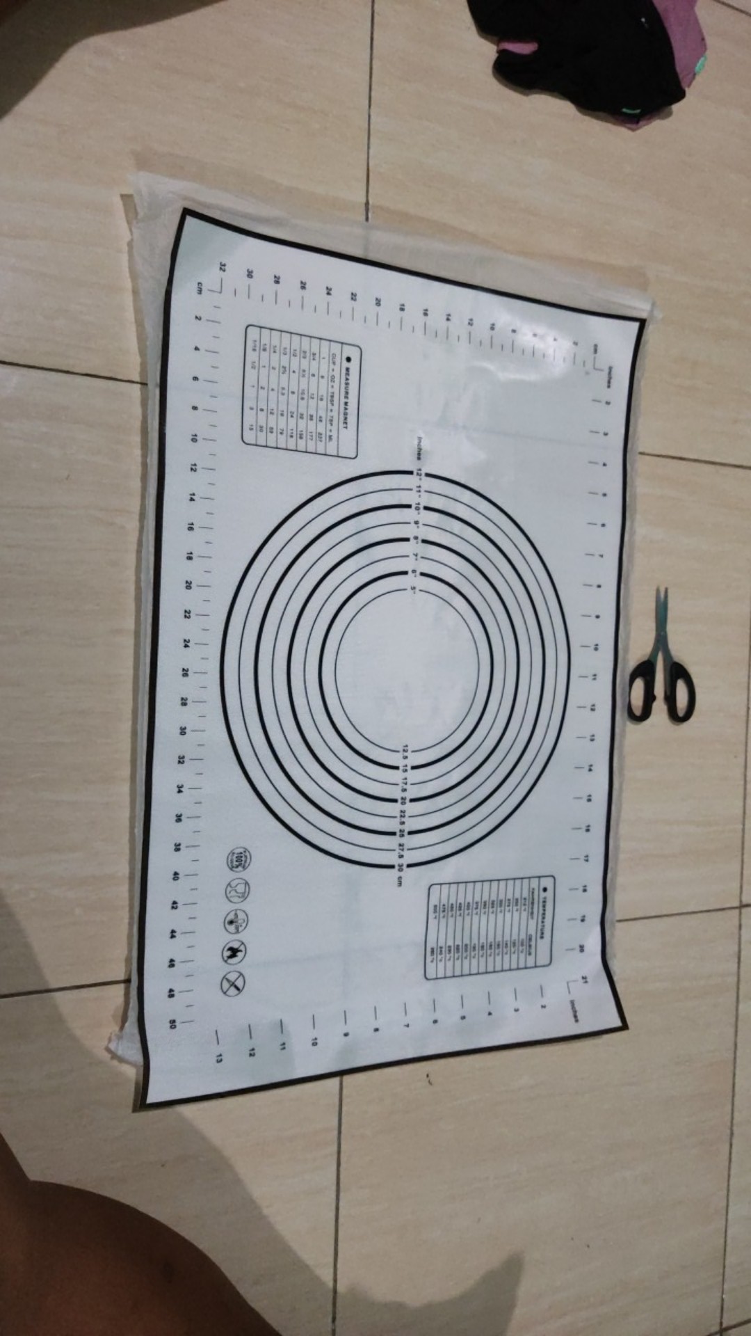 Mic 40*60cm Alas Adonan Silikon Adonan Kue Fondant Bergulir Cutting Mat Baking Pad