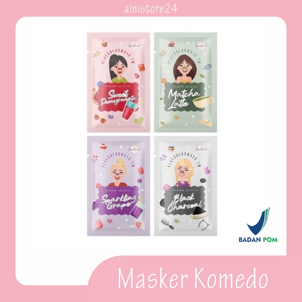Masker Komedo Ampuh BPOM Blackhead Mask TW Masker Gelatin Komedo Pencabut Komedo Hidung Gelatine Hal