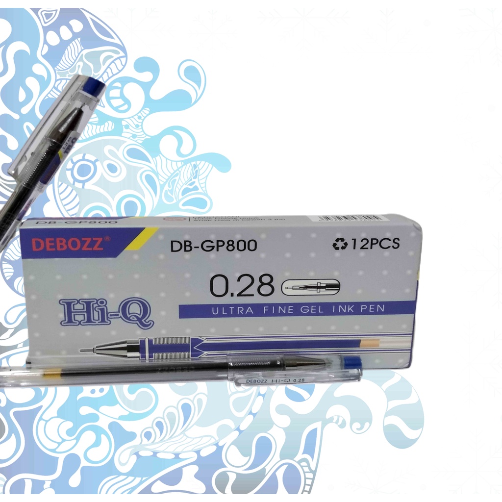 

PULPEN/BULPOIN/POLPEN GEL DEBOZZ DB-GP800 HI-Q 0.28 POLPEN GEL INK WARNA BIRU