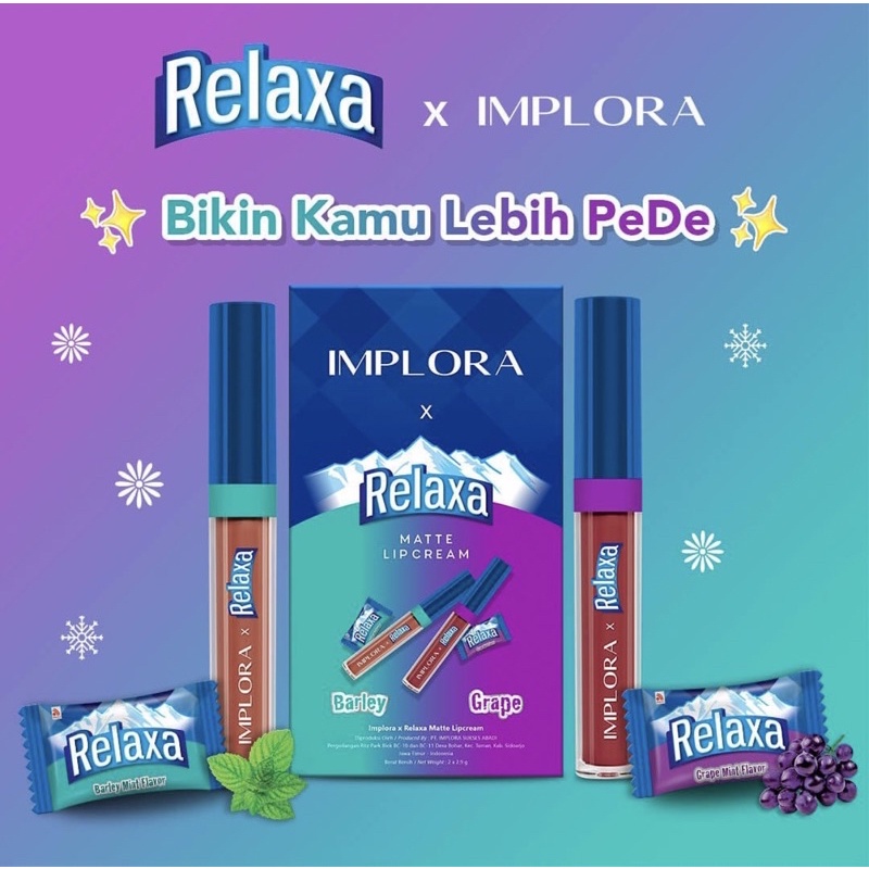 ❤ MEMEY ❤ IMPLORA X Relaxa Matte Lip Cream