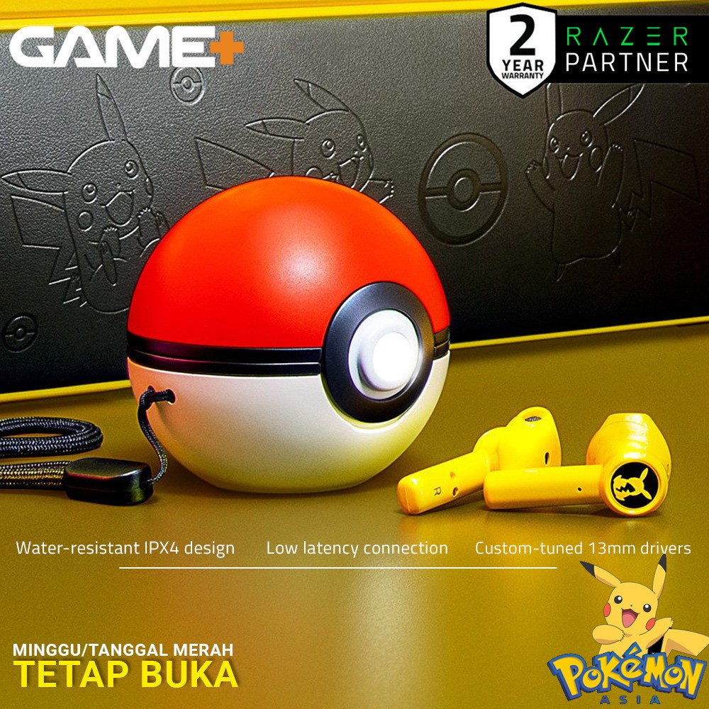 Razer Hammerhead TWS Pikachu Limited Edition True Wireless Earbuds