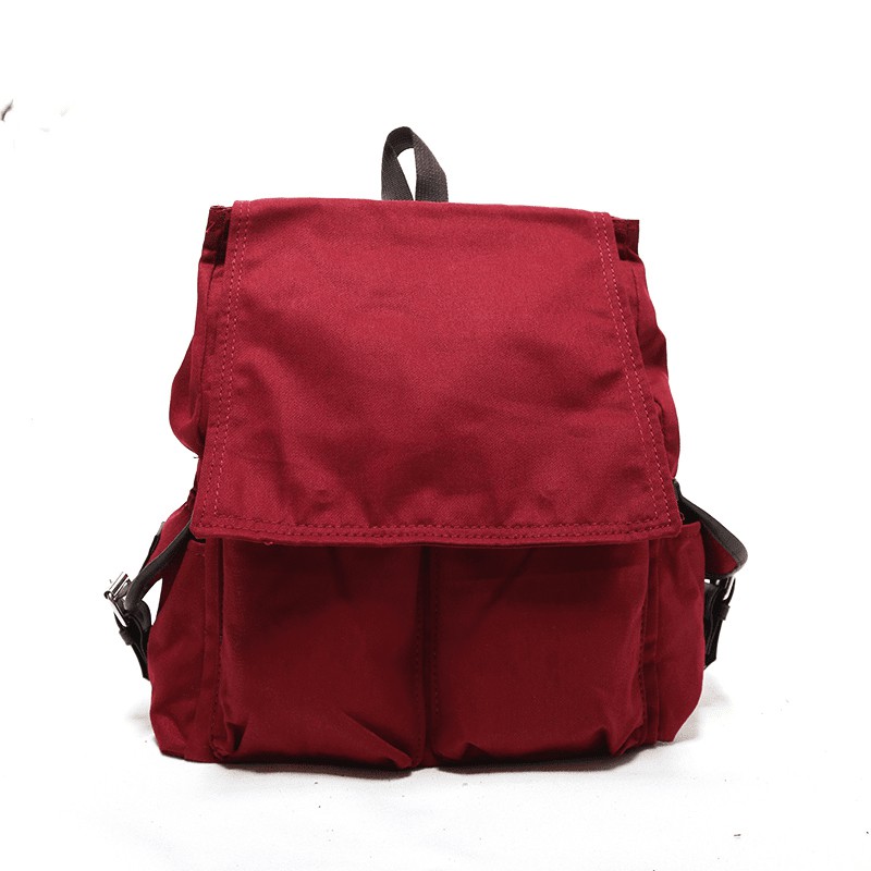 [COD] Tas Kanvas Fashion Wanita Ransel Kecil Gendong Bahan Batam Kanvas Warna Polos ESCORTBAG