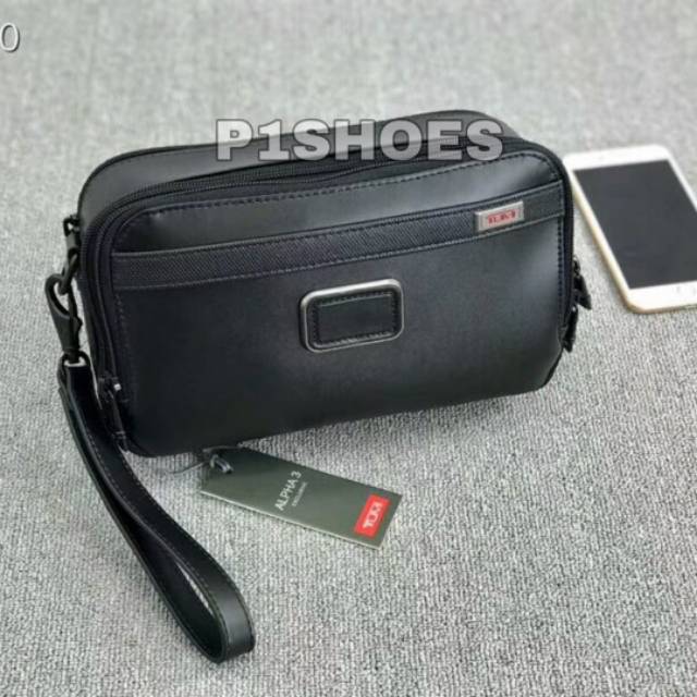 Tumi alpha 3 handbag leather mirror quality tas tangan dompet kulit asli