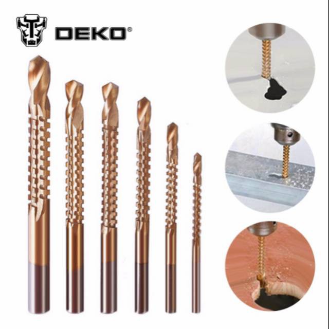 [BEST SELLER] DEKO MATA BOR POWER DRILL HSS STEEL 6PCS