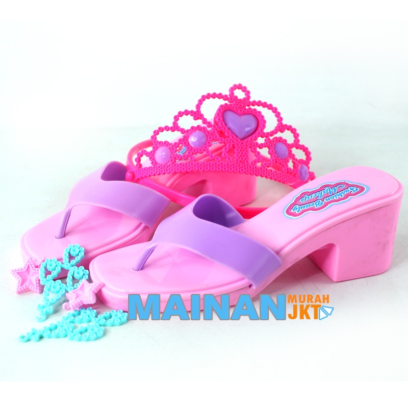 MAINANKEI MAINAN ANAK MURAH MAINAN MAHKOTA SEPATU OCT84020 BEAUTIFUL CROWN GIRLS MAINAN PEREMPUAN MAHKOTA DAN SENDAL RATU