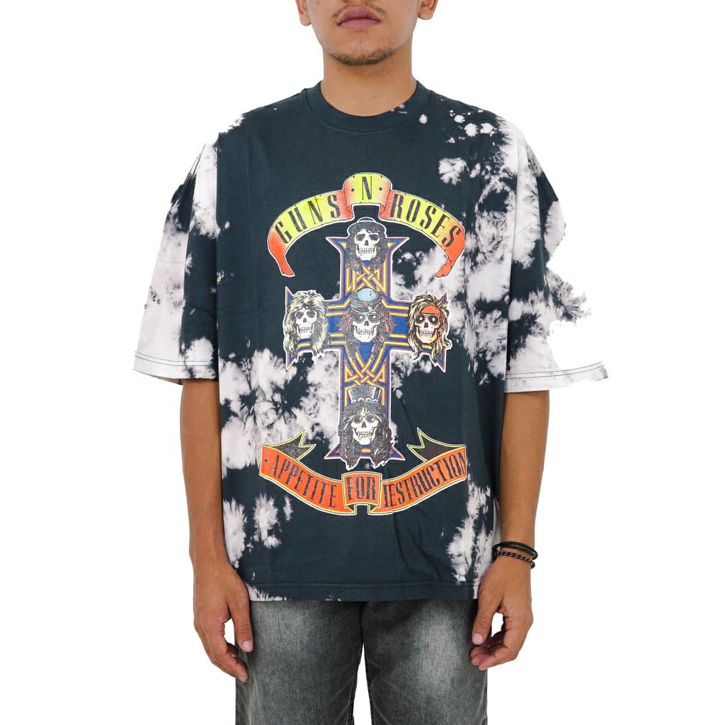 Toxic1805 Vintage Guns N Roses Tie Dye Oversize Tee T-Shirt Kaos