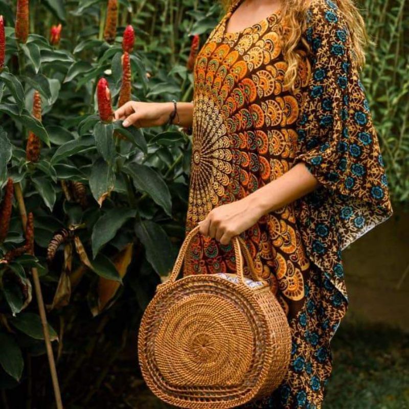 tas rotan Bali / Lombok Tote bag 24 cm