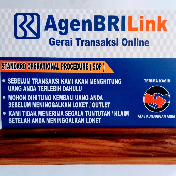 Hiasan Meja - Hiasan Meja Agen Brilink Akrilik