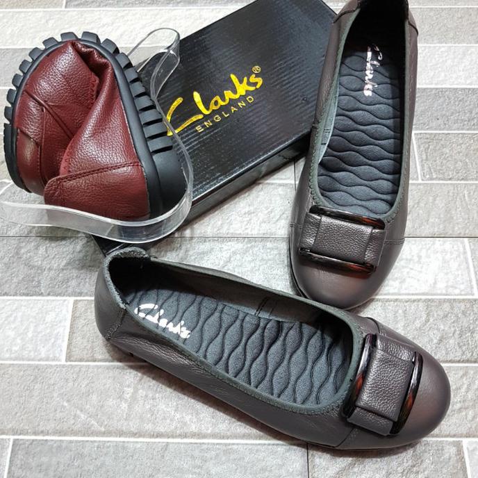 Sepatu Clarks Flat Belt YC-191 Termurah