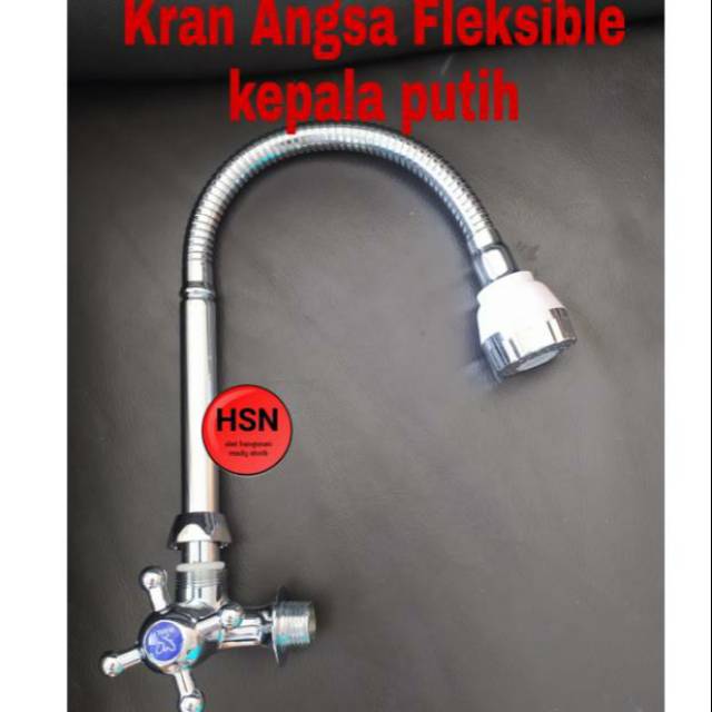 KRAN ANGSA FLEKSIBLE KEPALA PUTIH - KRAN CUCI PIRING LEHER ANGSA - KRAN DAPUR KERAN AIR
