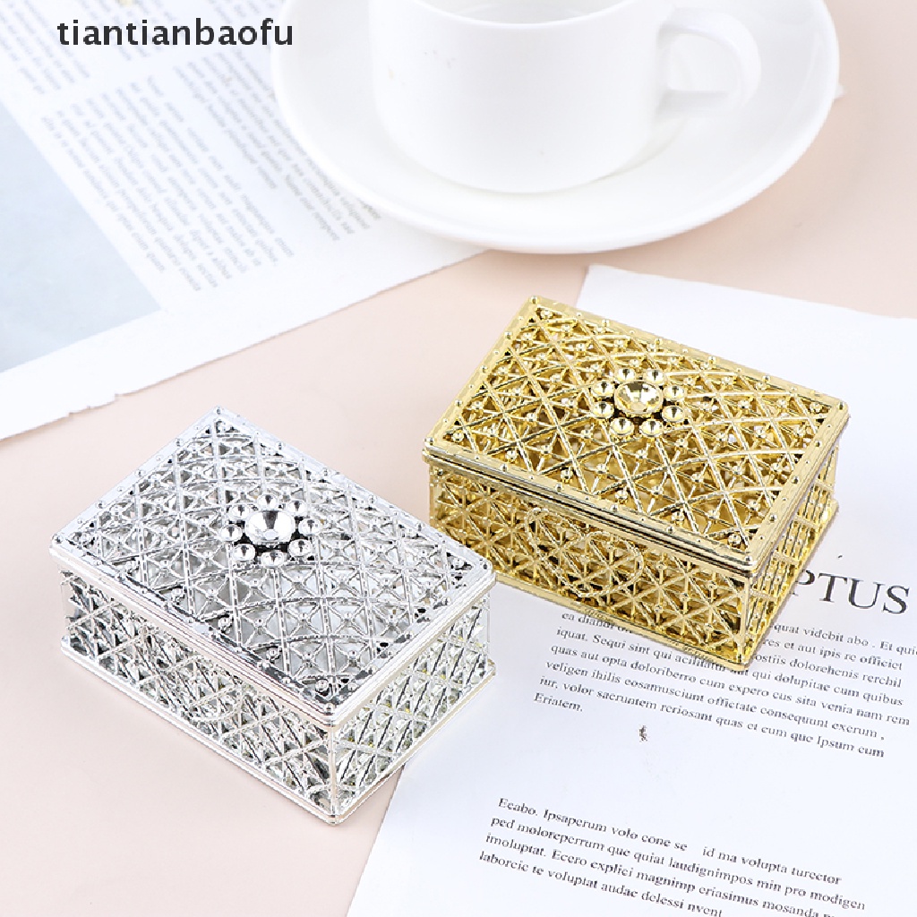 [tiantianbaofu] Plastic Hollow Gold Foil Candy Box Chocolate Gift Treat Boxes Wedding Box Boutique