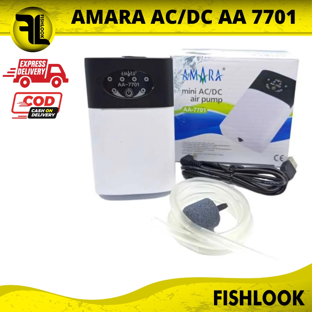 Amara pompa udara ACDC AC DC aerator aquarium AA-7701 amara aa 7701