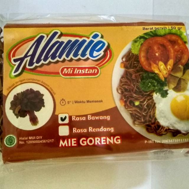 

Mie Goreng Bawang Bayam Merah Alamie Non MSG