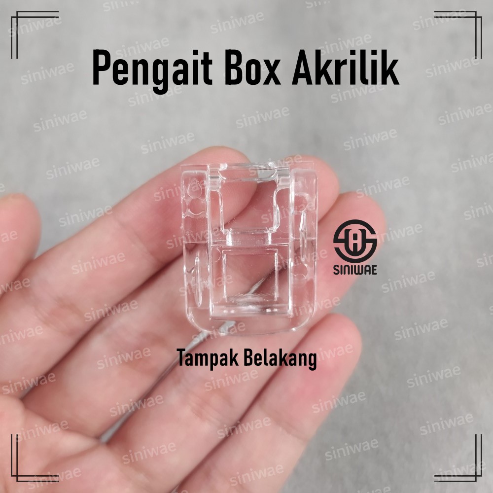 Pengait Box Akrilik Kuncian Kotak Acrylic Transparan Bening