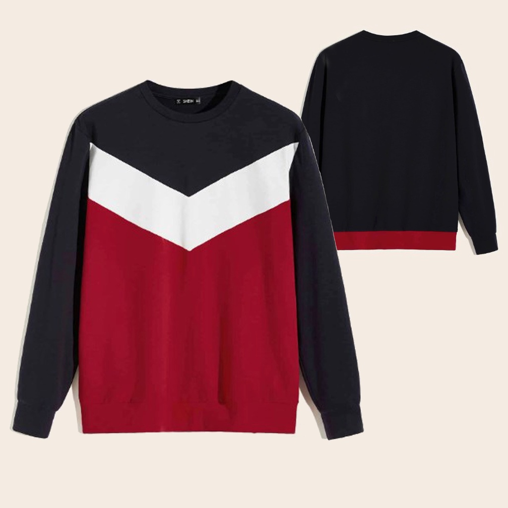 Sweater O-neck polos 3D warna hitam putih merah marun jaket hoodie casual untuk pria/wanita/unisex/c