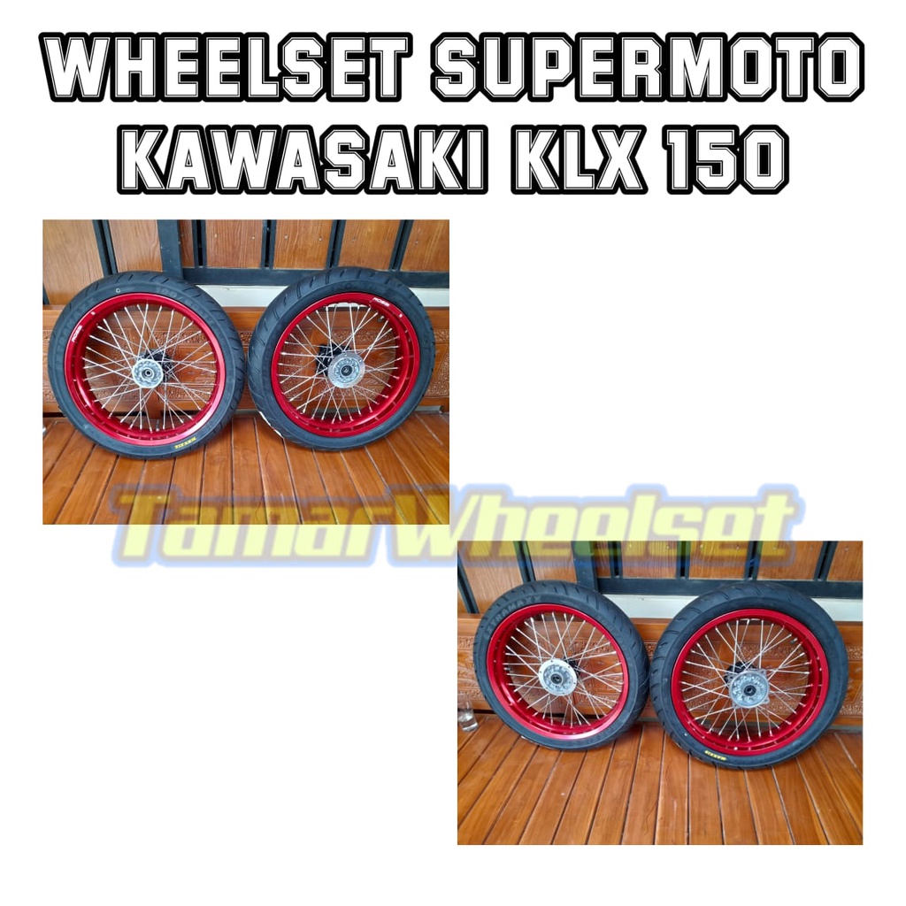 RODA SET SUPERMOTO KLX 250/300 BAN MAXXIS
