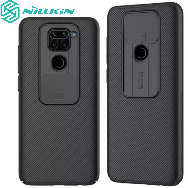 Nillkin Camshield Case Xiaomi RedMi Note 9 - Casing Black Soft Armor Original Hitam Shock Cover