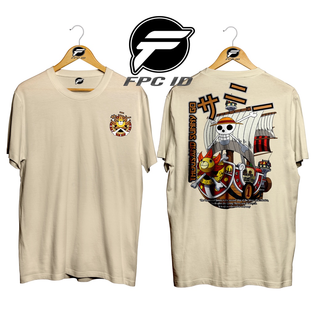 Kaos Anime One Piece Thousand Sunny Go Cotton Combed 30s Tshirt Pria Baju Distro Atasan Wanita Pilihan Favorit Fpc Id