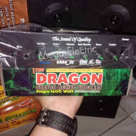 Kit Power Amplifier Speaker Aktif Stereo Karaoke Plus Echo Extra Sub Woofer 1600W PMPO