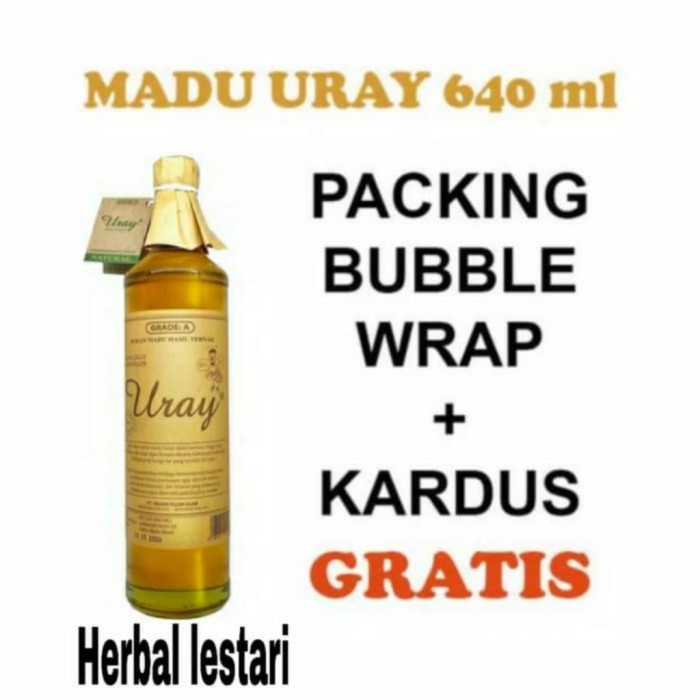 

madu uray 640ml madu lebah hutan 100% asli