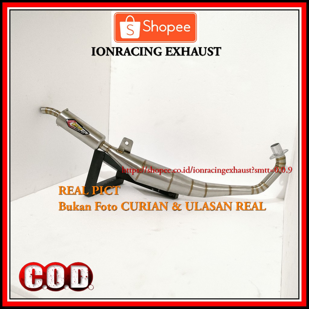 Knalpot Satria 2 tak Satria Hiu Satria Lumba 120 R 120 Ru Standart Racing Creampie Full Stainles-7