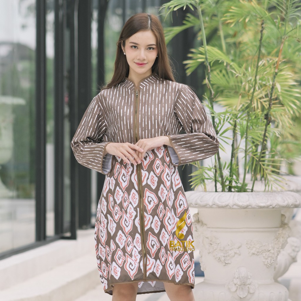 PRABUSENO // RINTIK TUNIK BATIK WANITA PRABUSENO ORIGINAL MODERN PREMIUM