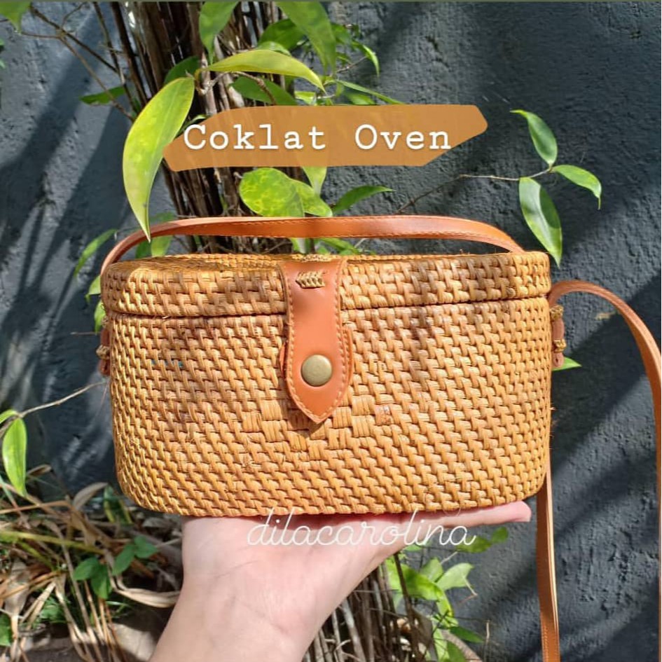  Tas Rotan Kotak  Mini Marlboro Selempang Bali Bohemian 