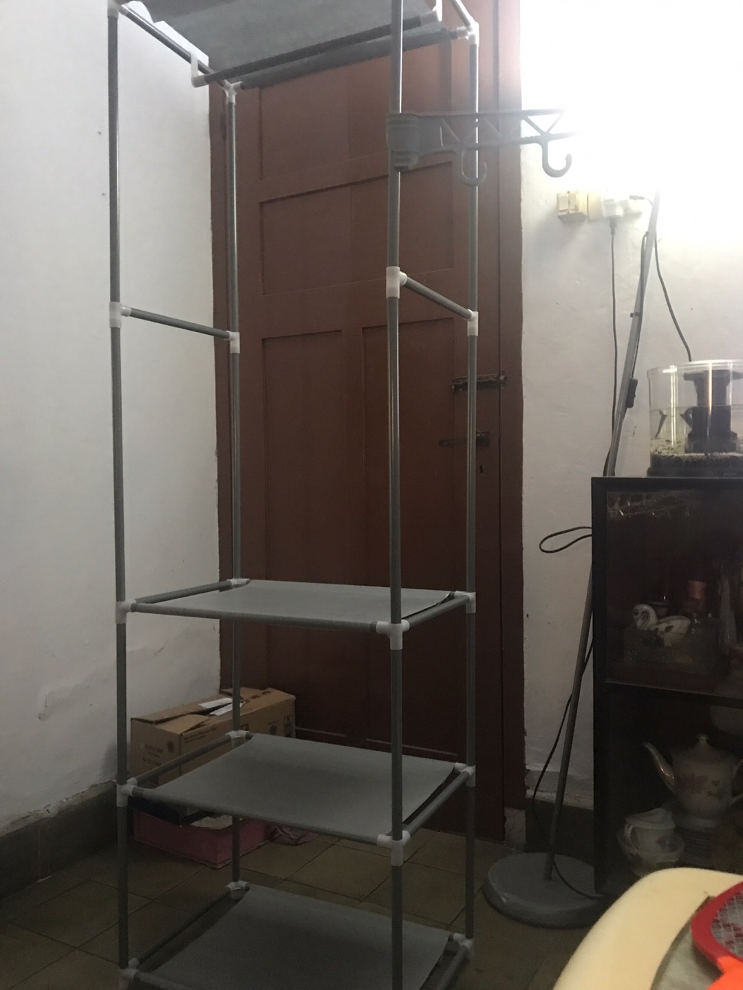 Gantungan Suling Tempel Di Tembok / Fitting Wall 10 Mata Ukuran 35 Cm /gantungan Baju / Square Cloth